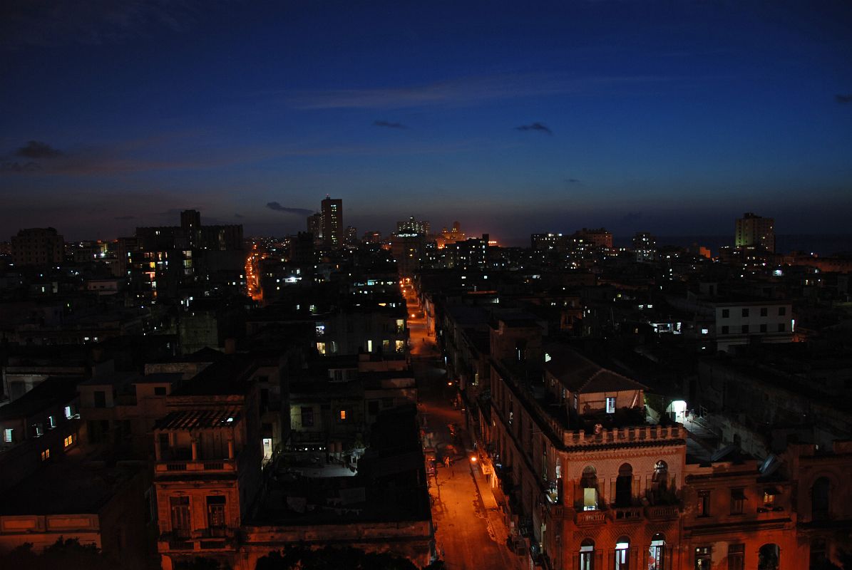 25 Cuba - Havana Centro - Hotel NH Parque Central - Sunset view towards Havana Vedado